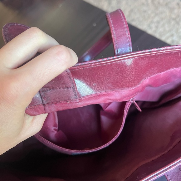 Vintage Victoria Secret Burgundy Hand Bag - Picture 6 of 8